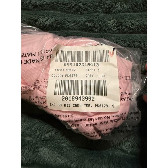 NWT J.Crew Size Small Short-sleeve ribbed crewneck tee Pearl Pale Pink Causal - Picture 5 of 8